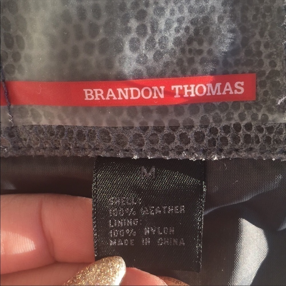 Brandon Thomas Python 🐍 print leather jacket - Picture 5 of 8